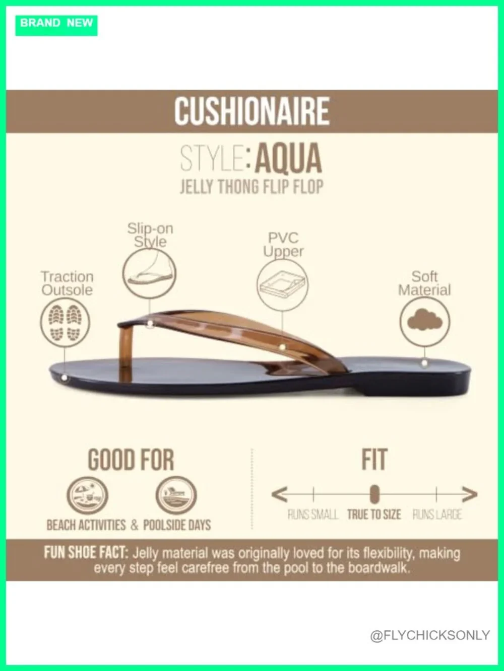 Glossy Jelly Flip Flops, Thong Sandals, Waterproof Pool Shoes, Slip-On